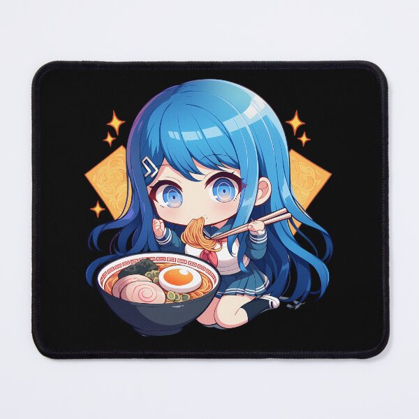 Item preview, Sayaka Maizono Eating Ramen Happily Danganronpa Anime Kawaii Chibi designed and sold by Raslbazola.
