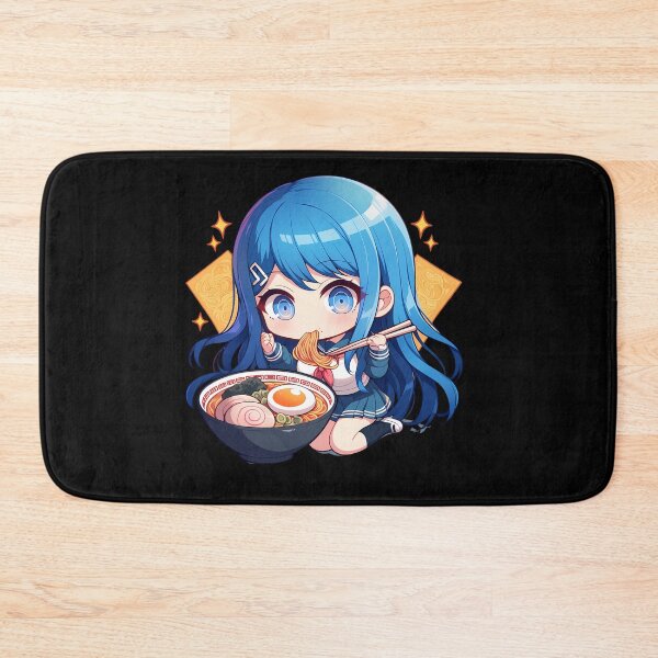 Item preview, Sayaka Maizono Eating Ramen Happily Danganronpa Anime Kawaii Chibi designed and sold by Raslbazola.