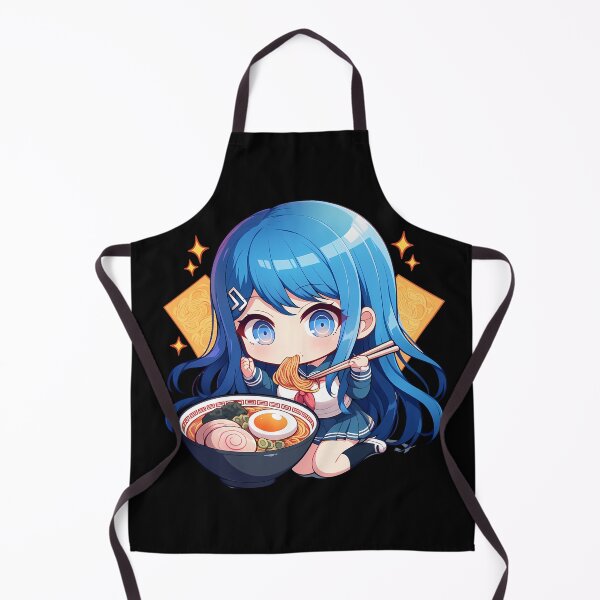 Item preview, Sayaka Maizono Eating Ramen Happily Danganronpa Anime Kawaii Chibi designed and sold by Raslbazola.
