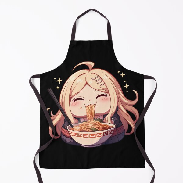Item preview, Kaede Akamatsu Enjoying Ramen Danganronpa Anime Kawaii Chibi Style designed and sold by Raslbazola.