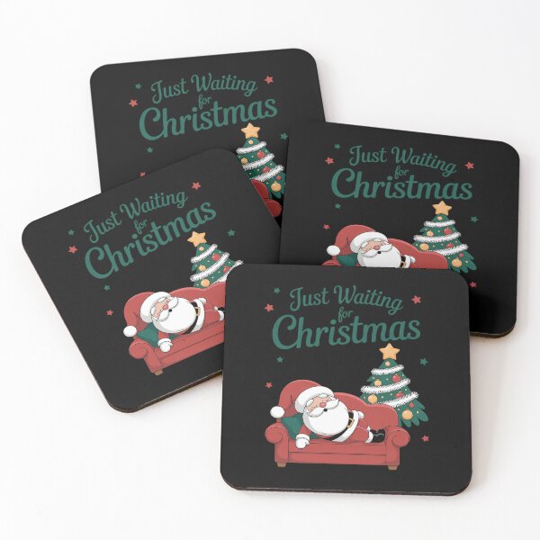 Item preview, Just Waiting For Christmas Santa Funny Holiday Tree Sublimation designed and sold by HaileyRobel.