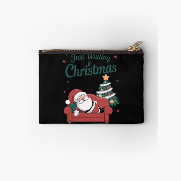 Item preview, Just Waiting For Christmas Santa Funny Holiday Tree Sublimation designed and sold by HaileyRobel.