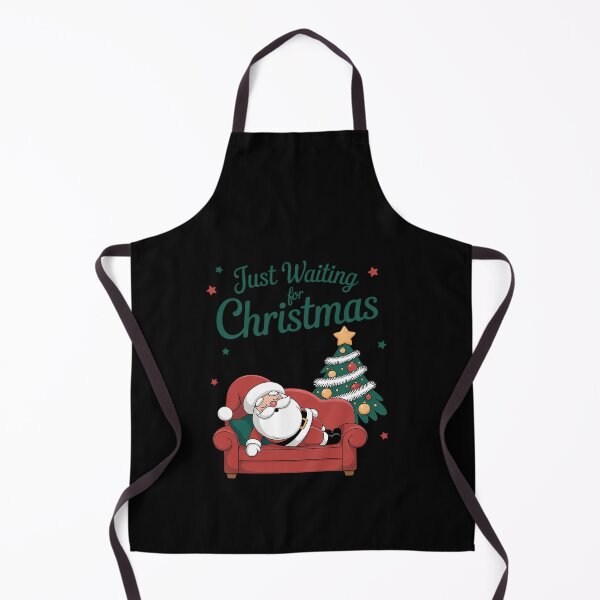 Item preview, Just Waiting For Christmas Santa Funny Holiday Tree Sublimation designed and sold by HaileyRobel.