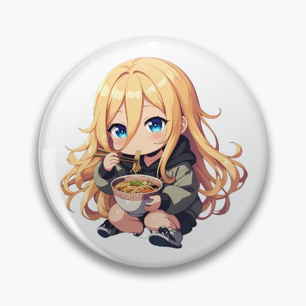 Item preview, Rachel Gardner Eating Ramen Kawaii Angels of Death Anime Chibi designed and sold by Raslbazola.