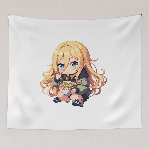 Item preview, Rachel Gardner Eating Ramen Kawaii Angels of Death Anime Chibi designed and sold by Raslbazola.