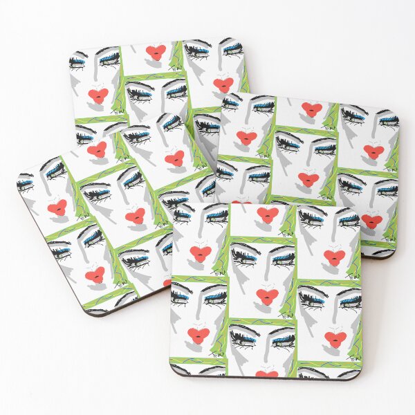 Item preview, Green Scarf - Red Lipped Girl Series designed and sold by Traci Owings Design.