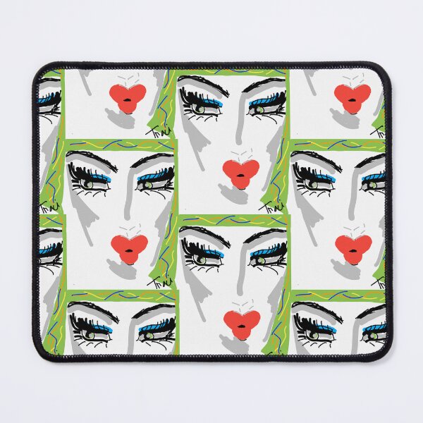Item preview, Green Scarf - Red Lipped Girl Series designed and sold by Traci Owings Design.