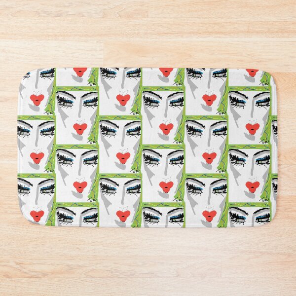 Item preview, Green Scarf - Red Lipped Girl Series designed and sold by Traci Owings Design.