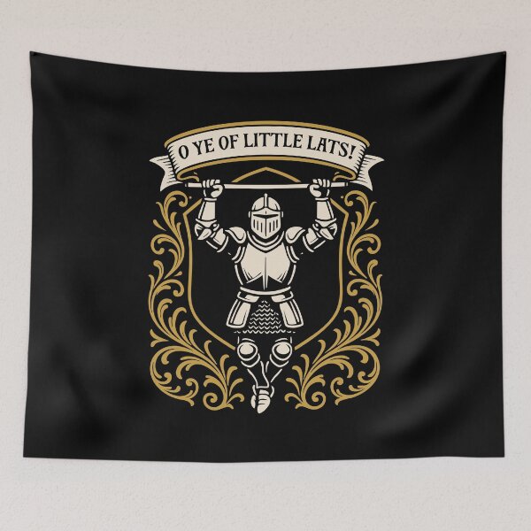 Item preview, O Ye of Little Lats Funny Knightcore Gym Meme designed and sold by pixeptional.
