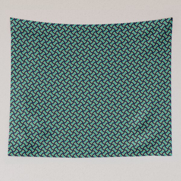 Item preview, Seamless abstract geometric pattern with curved interlocking shapes designed and sold by JoelmaQ.