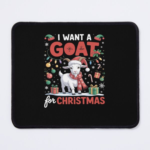 Item preview, I Want A Goat For Christmas Santa Goat Farmer Rancher designed and sold by AmparoBoyle.
