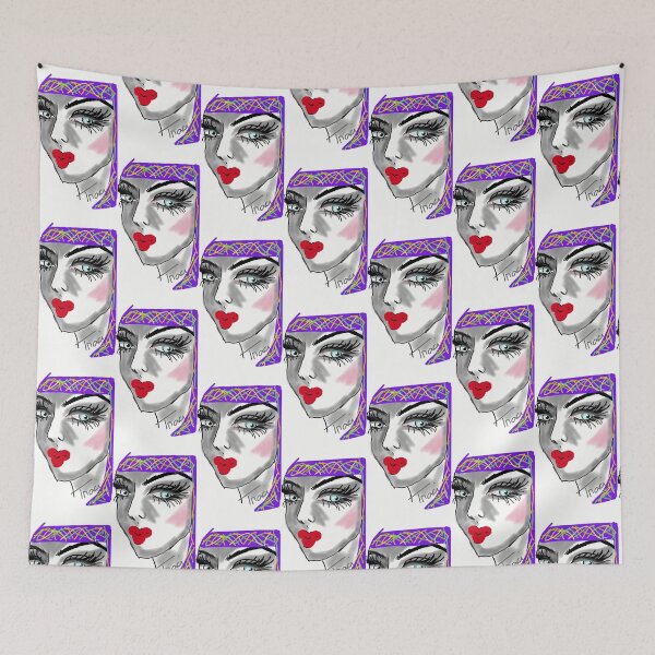 Item preview, Eyelashes for Days - Red Lipped Girl Series designed and sold by Traci Owings Design.