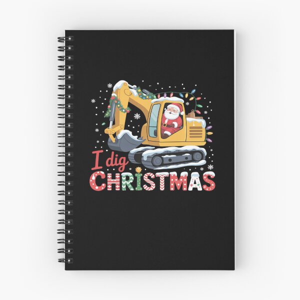 Item preview, I Dig Christmas Backhoe Loader Santa’s Coming designed and sold by MinaReinger.