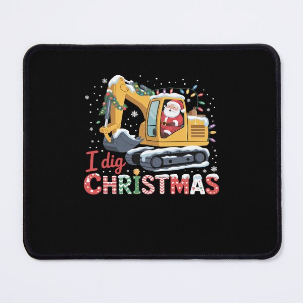 Item preview, I Dig Christmas Backhoe Loader Santa’s Coming designed and sold by MinaReinger.