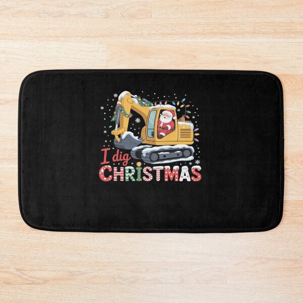Item preview, I Dig Christmas Backhoe Loader Santa’s Coming designed and sold by MinaReinger.