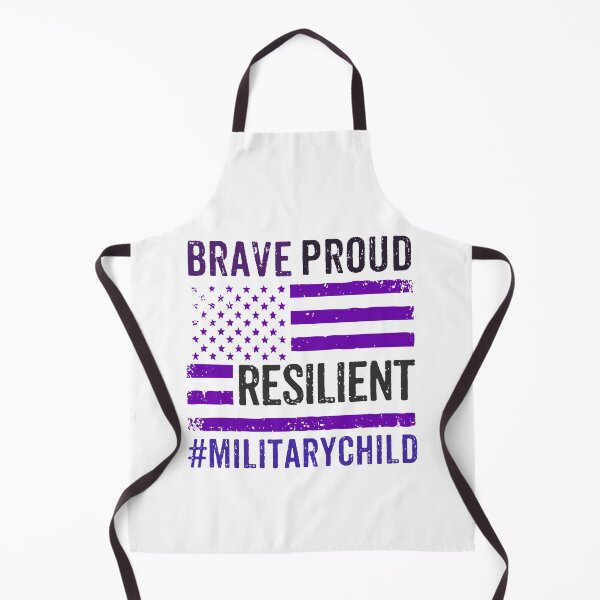 Item preview, Brave Proud Resilient Military Kids designed and sold by Dolphin Graphic.