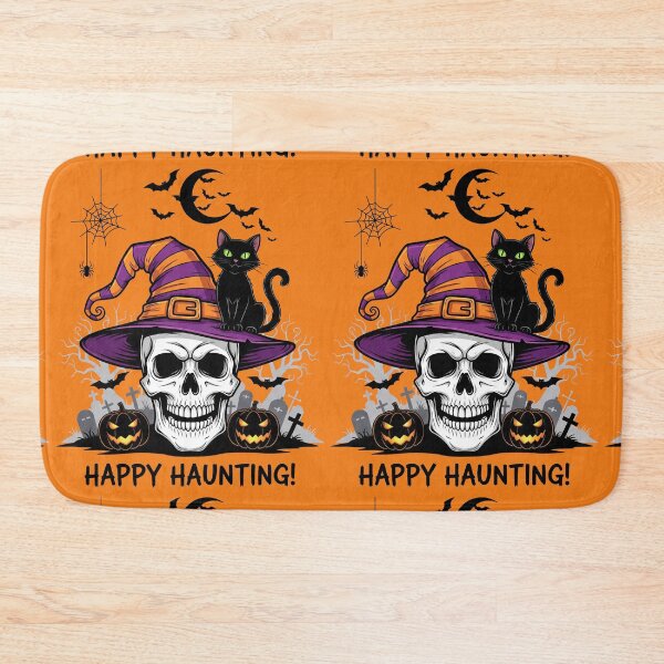 Item preview, Witchy Skull & Black Cat Halloween Scene designed and sold by RickGoulet.