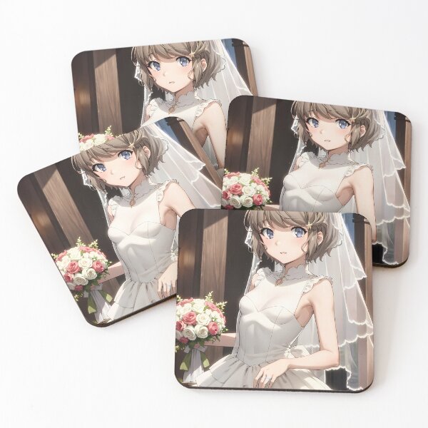 Item preview, Tomoe Koga Bunny Girl Senpai Anime Girl Waifu Wedding Church designed and sold by HumbertoValveno.