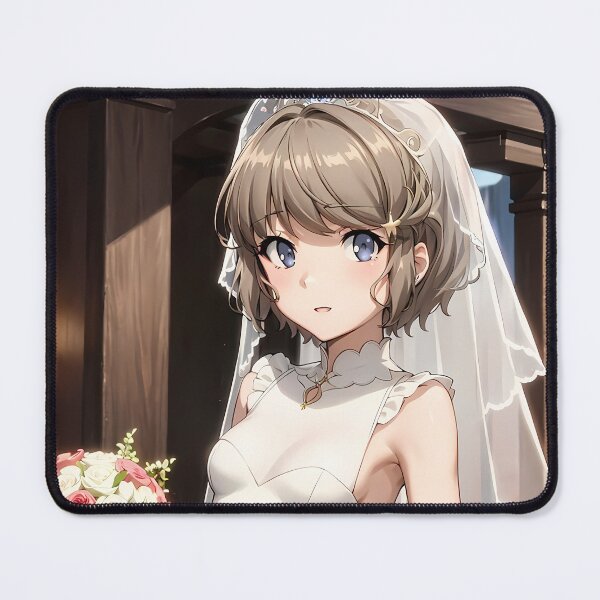 Item preview, Tomoe Koga Bunny Girl Senpai Anime Girl Waifu Wedding Church designed and sold by HumbertoValveno.