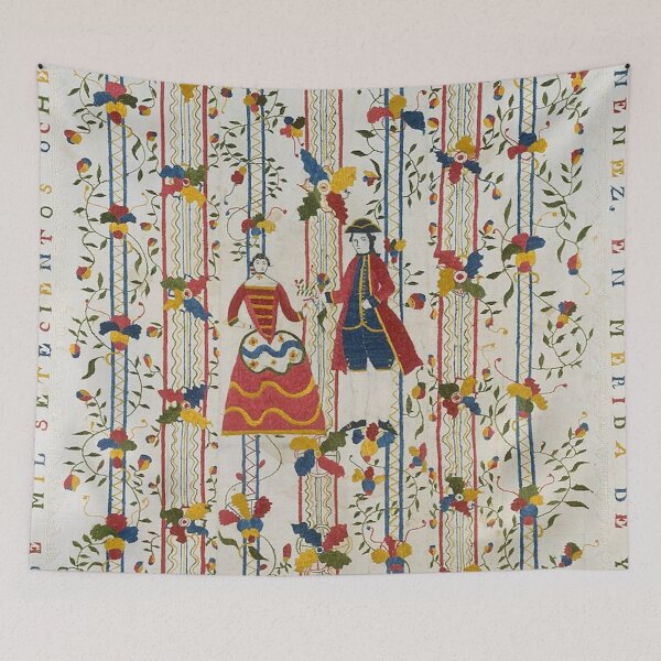 Item preview, 1786 Colcha (Coverlet) from Mexico  designed and sold by AnimaliaStar.