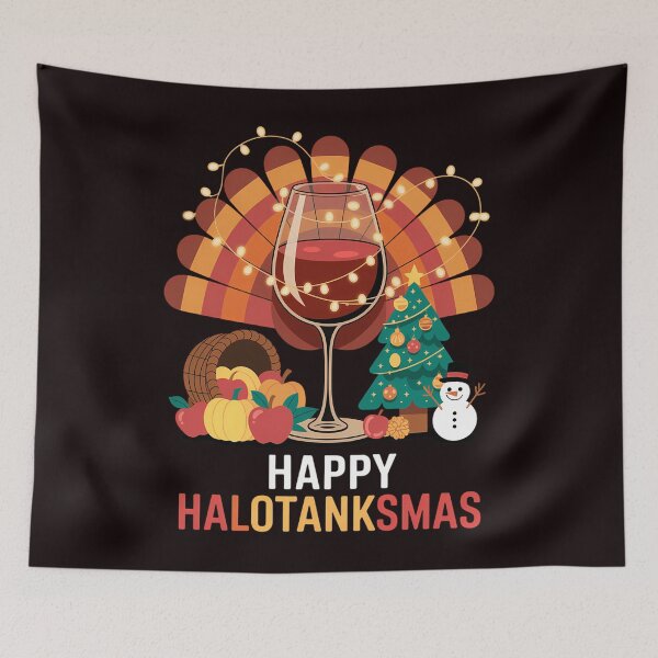 Item preview, Wine Glass Thankgiving Wine Happy Hallothanksmas designed and sold by PeteHomenick.