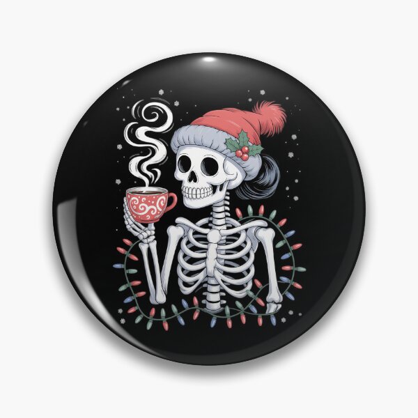 Artikelvorschau, Frau Skelett Santa Kaffee Weihnachten Frauen Mama entworfen und verkauft von PeteHomenick.