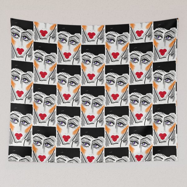 Item preview, Purple Eyes - The Red Lipped Girl Series designed and sold by Traci Owings Design.