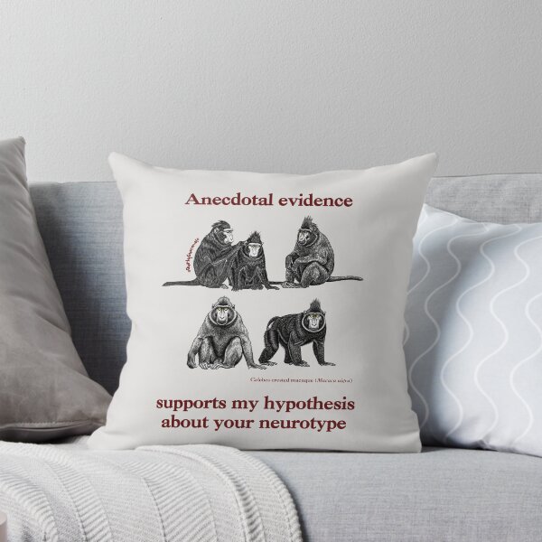 Item preview, Anecdotal Evidence Supports my Hypothesis about Your Neurotype | Celebes Crested Macaque designed and sold by QuirkyGuacamole.