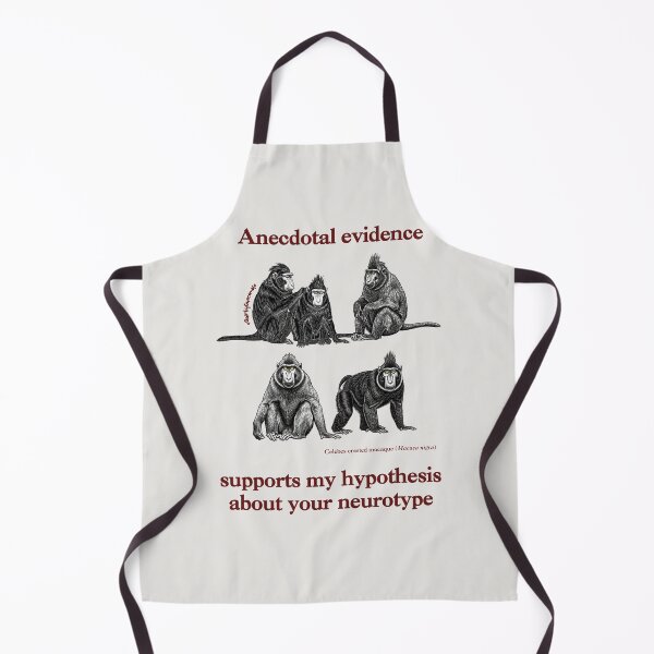 Item preview, Anecdotal Evidence Supports my Hypothesis about Your Neurotype | Celebes Crested Macaque designed and sold by QuirkyGuacamole.