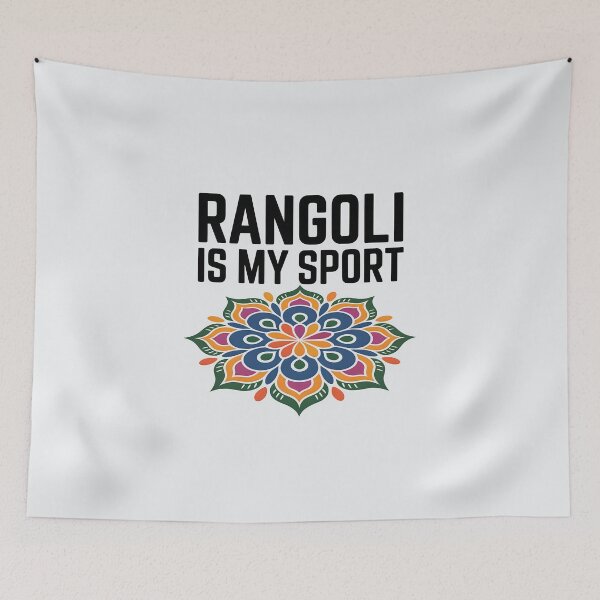 Item preview, Rangoli Is My Sport – Fun Diwali Festival Design designed and sold by Jollys-ArtShop.