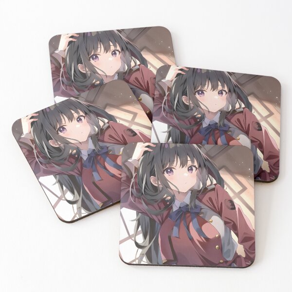 Item preview, Takina Inoue Red Uniform Stylish Pose Lycoris Recoil designed and sold by HumbertoValveno.