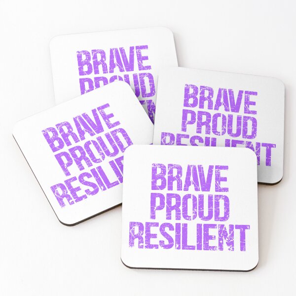 Item preview, Vintage Brave Proud Resilient Military Kids Purple up designed and sold by Dolphin Graphic.