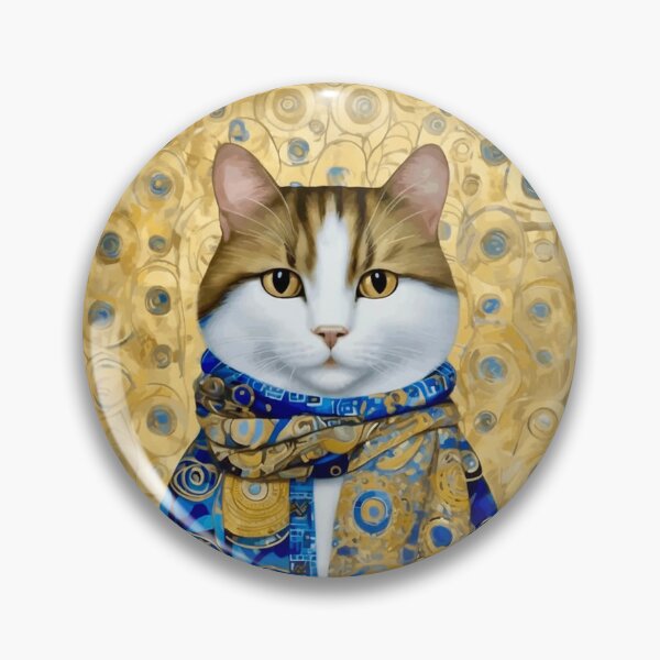 Item preview, Gustav Klimt Tabby Cat with Warm Scarf designed and sold by Vicky Brago-Mitchell®.
