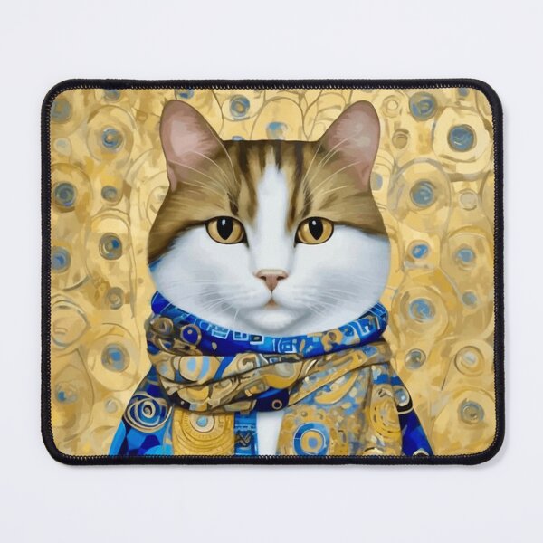 Item preview, Gustav Klimt Tabby Cat with Warm Scarf designed and sold by Vicky Brago-Mitchell®.