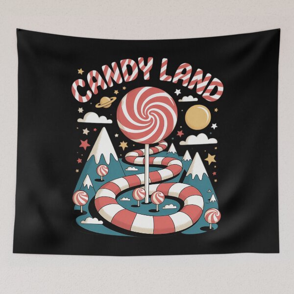 Item preview, Xmas Candy Land Rainbow Trail Candy Cane Merry Christmas designed and sold by PeteHomenick.