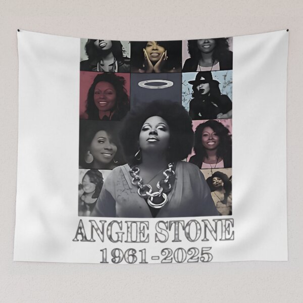 Item preview, Angie Stone 1961–2025 Soul Legend Tribute Collage Vintage Shirt designed and sold by NakanoChikaoco1.