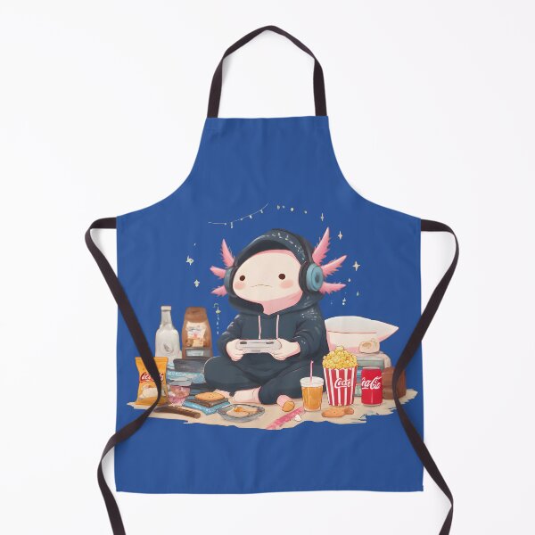 Item preview, Cozy Gamer Axolotl – Snack Attack Mode designed and sold by PreeCha Art & Co..