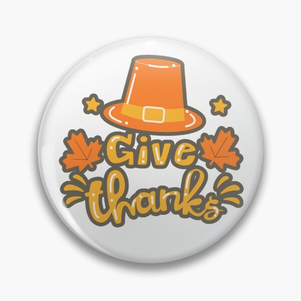 Item preview, Give Thanks Pilgrim Sticker - Thanksgiving Fall Gratitude Design designed and sold by artbywanderlust.