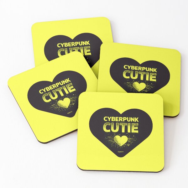Item preview, Cyberpunk Cutie  - Funny Neon Heart Women Gamer Design (Yellow) designed and sold by SlightlyUnreal.