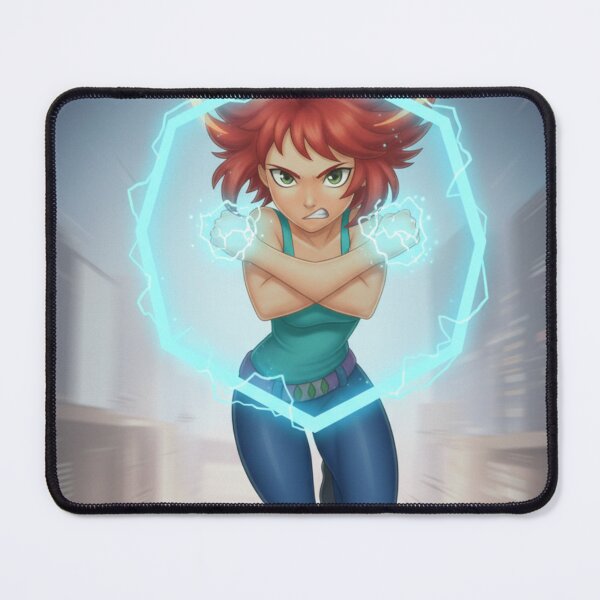 Item preview, Fierce Anime Girl with Electric Powers – Dynamic Energy Burst Illustration designed and sold by YKS - Art&Stuff.