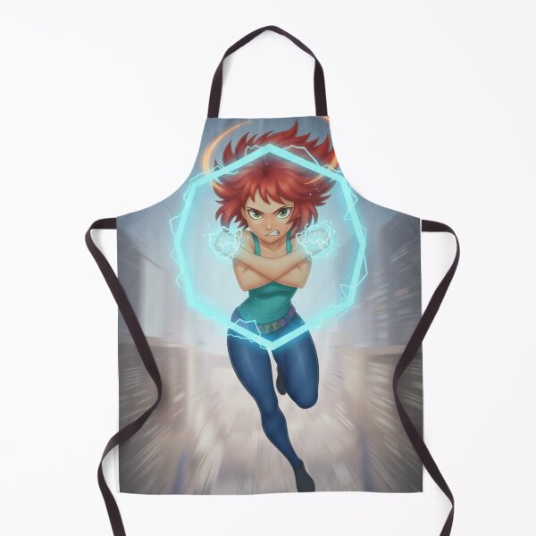 Item preview, Fierce Anime Girl with Electric Powers – Dynamic Energy Burst Illustration designed and sold by YKS - Art&Stuff.