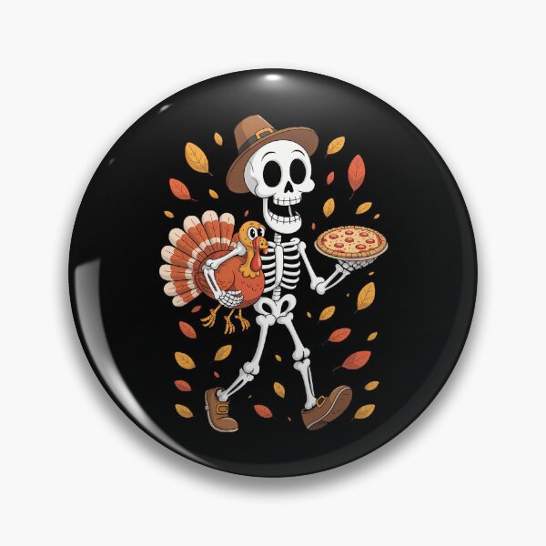 Item preview, Skeleton Turkey Pizza Thanksgiving designed and sold by Bandikonsalez.