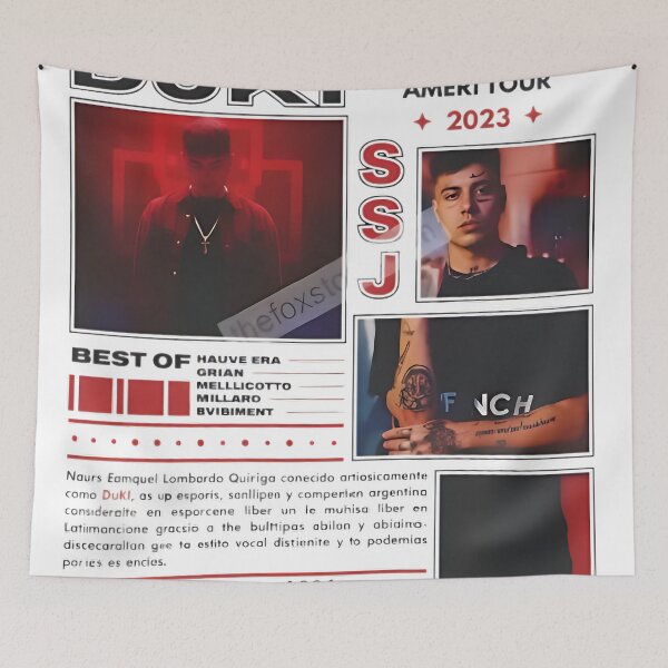 Item preview, Duki Modo Diablo Ameri Tour 2023 Trap Argentina Poster Shirt designed and sold by SugawaraTaikixl.
