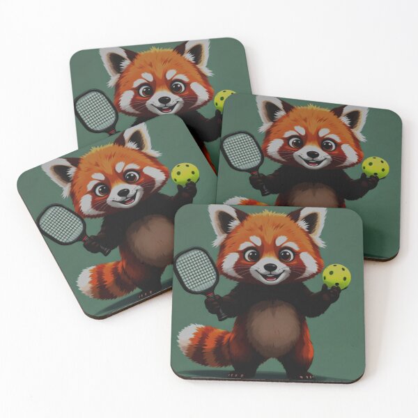 Item preview, blended pickleball red panda funny animal sports designed and sold by SmashingDeals.