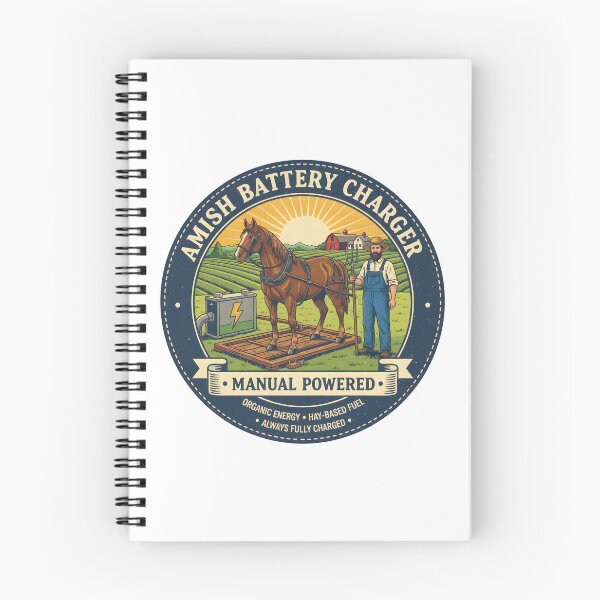 Item preview, Amish Battery Charger - Manual Powered - Organic Energy & Hay-Based Fuel designed and sold by RedDelaney.