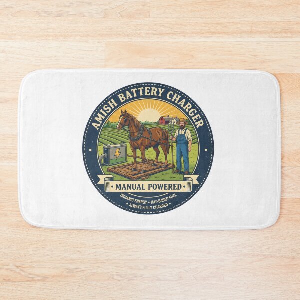 Item preview, Amish Battery Charger - Manual Powered - Organic Energy & Hay-Based Fuel designed and sold by RedDelaney.
