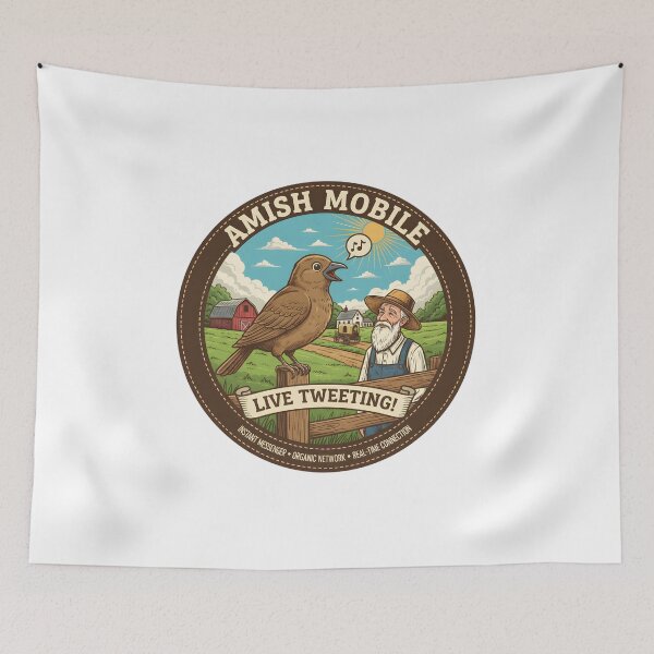 Item preview, Amish Mobile - Live Tweeting! - Organic Network, Real-Time Connection designed and sold by RedDelaney.