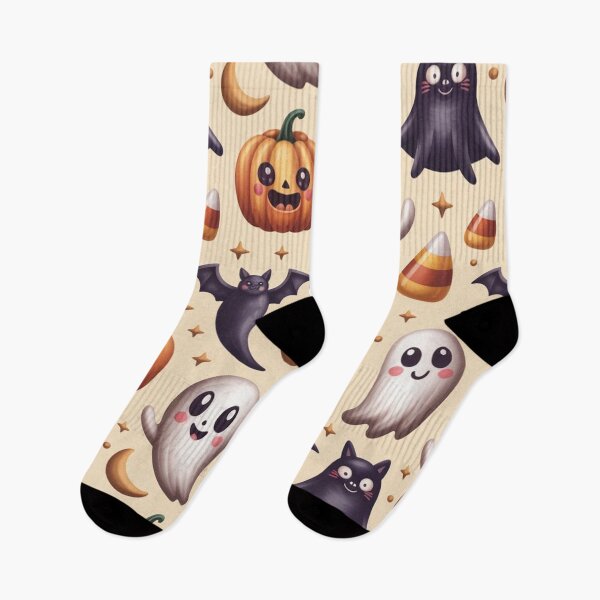 Item preview, Cute Halloween Ghost Pumpkin Pattern designed and sold by graphicnew.
