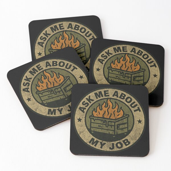 Item preview, Ask me about my job? - Funny Dumpster Fire Response Team designed and sold by SkeletonsDanger.