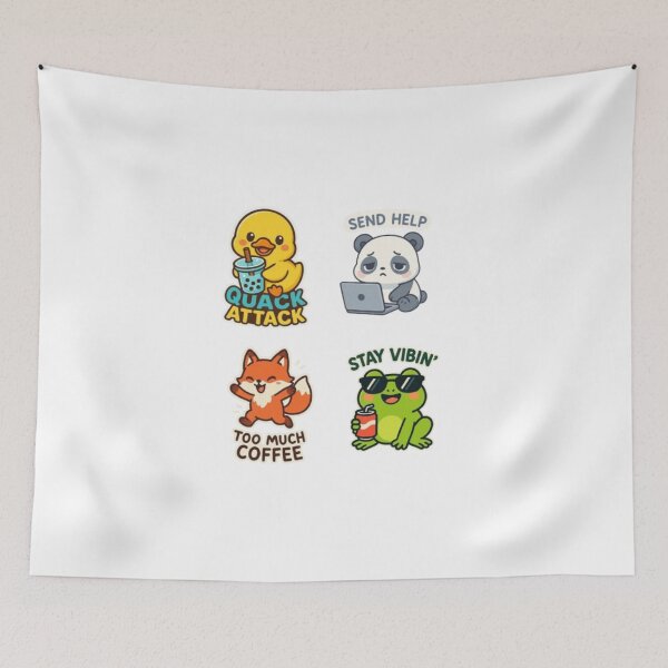 Item preview, Kawaii animal vibes  designed and sold by Vegasstickers.